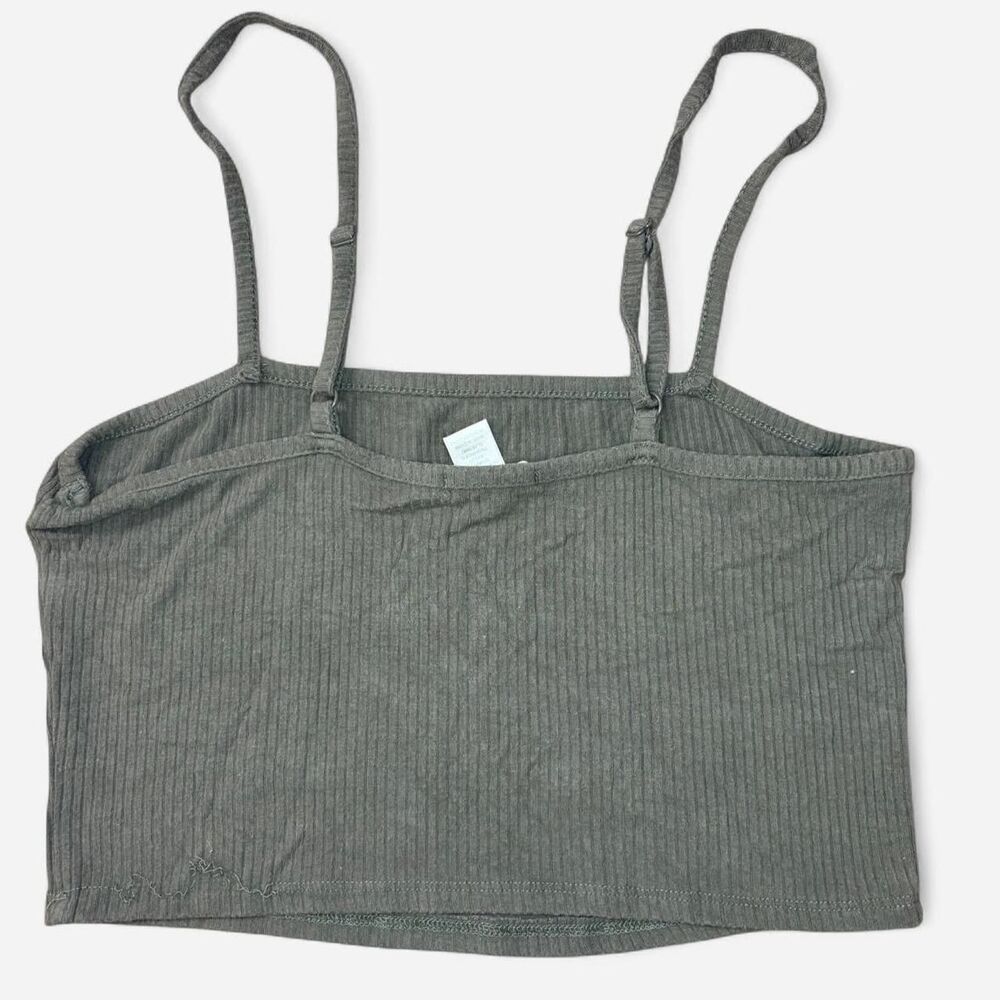 Bozzolo Women's Grey and Green Crop-top - Picture 4 of 5